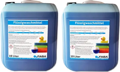 Produktbild von Flüssigwaschmittel Konzentrat Vollwaschmittel 2x10 L blau inkl. Auslaufhilfe.