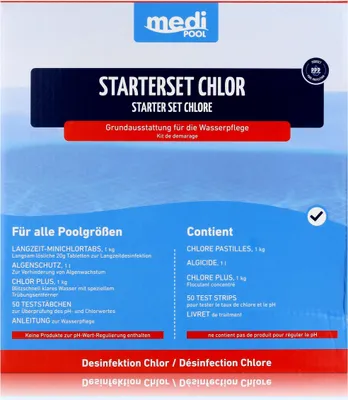 Produktbild von mediPOOL Starterset Chlor - Grundausstattung für Wasserpflege (1er Pack)
