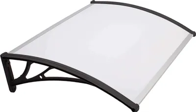 Immagine prodotto di Milani Home - pensilina in policarbonato porta ingresso 100x120 di design ultraresistente cm 100 x 120 / P.98 x 115 - Trasparente