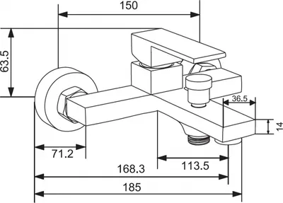 Obrázek produktu pro Mexen Uno R45 vanová sada, Černá - 71403R45-70