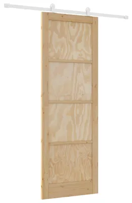 Obrázok produktu pre vidaXL Posuvné dvere v prírodnej a bielej farbe, 83 x 232 cm, masívne borovicové drevo