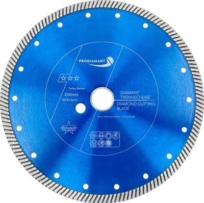 Zdjęcie produktu dla PRODIAMANT Diamentowa tarcza tnąca do betonu Turbo 250 mm x 30/25,4 mm