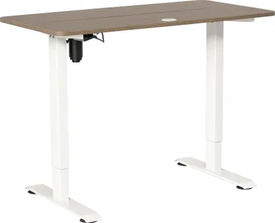 Image de Bureau à hauteur réglable électriquement - bureau assis-debout - 120 x 60 cm - hauteur jusqu'à 116 cm - 4 mémoires - ivoire
