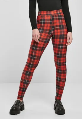 Obrázok produktu pre Dámske legíny Urban Classics Ladies Soft AOP Leggings redcheck - XS
