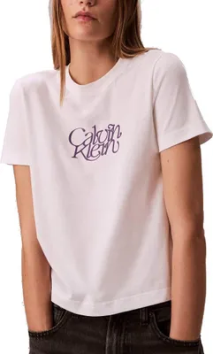 Produktbild von CALVIN KLEIN SS FITTED SCRIPT CALVIN Weiß