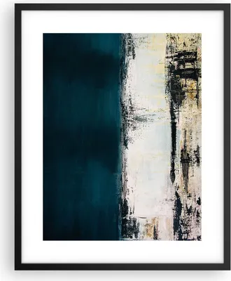 Produktbild von Gerahmtes Poster - Schwarzer Rahmen - Abstraktion gerieben schwarz - 40x50 cm - Wand Bild - Wanddeko - Wandbilder - Kunstposter - Wandposter - Bilderrahmen - Bilder - Kunstdruck - P2BPA40x50-4381