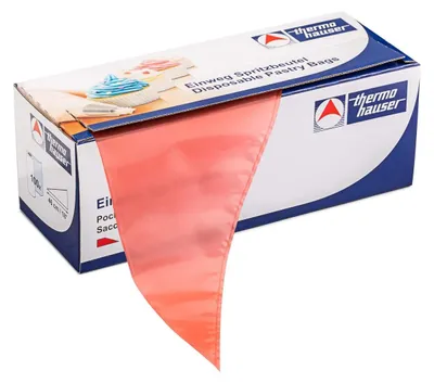 Imagen del producto de Bolsas para manga pastelera de plástico, máxima adherencia, color rojo, 100 unidades, 46x23x0,75 cm - Polietileno - Accesorios de cocina, mangas pasteleras