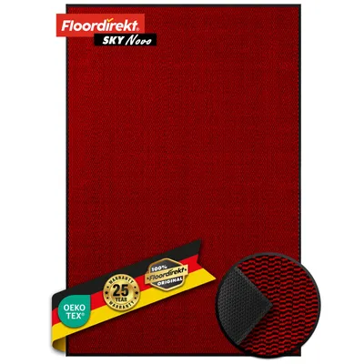 Obrázek produktu pro Floordirekt rohož SKY Novo, protiskluzová zadní strana z TPE, účinná absorpce nečistot, rohož pro vnitřní i venkovní použití, červená, 120 x 180 cm