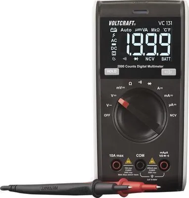 Produktbild von VOLTCRAFT VC131 Multimetr ręczny cyfrowy CAT III 250 V Wyświetlacz (zliczenia): 2000 (VC-12232380)