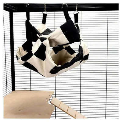 Produktbild von Etagenbett für Ratten, Frettchen, Chinchillas, doppellagig, weich, 35 x 35 x 35 cm, Käfig-Zubehör