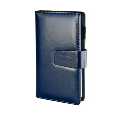 Produktbild von Premium Taschenkalender B6 Blau mit Magnetverschluss