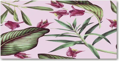 Produktbild von Tulup Glas-Bild -140x70- Wandkunst Dekorative Wand für Küche & Wohnzimmer - Blumen & Pflanzen - Tropische Blumen - Grün
