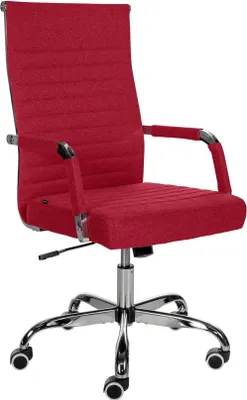Zdjęcie produktu dla Ergonomiczne krzesło biurowe - Krzesło biurowe - Regulowana wysokość, wygodna konstrukcja | Kolor: Czerwony | Materiał: Pył