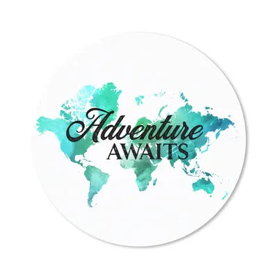 Produktbild von MuchoWow® Mauspad Mousepad Weltkarte - Sprichwörter - Aquarell 30x30 cm - Mousepads - Maus Mat - Pad - Mausunterlage - Tischunterlage - Schreibtischmatten