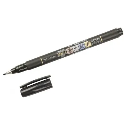 Produktbild von Tombow Fudenosuke, Schwarz, Schwarz, Rund, Tinte auf Wasserbasis, 1 Stück(e)