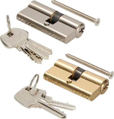 Produktbild von KOTARBAU Schließzylinder 25/30 Nickel Zylinderschloss Profilzylinder Türzylinder Schloss Schlosszylinder Sicherheitsschloss Doppelzylinder Vermessingt