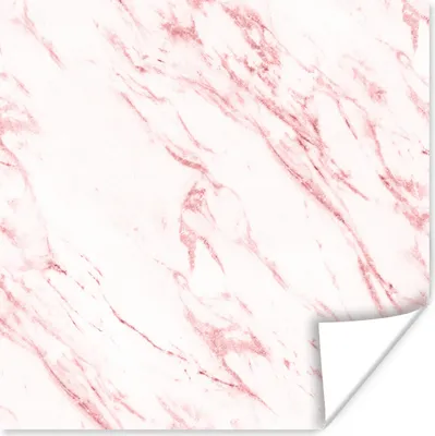 Produktbild von MuchoWow® Poster Marmor - Luxus - Rosa 50x50 cm - Wohnzimmerdekoration