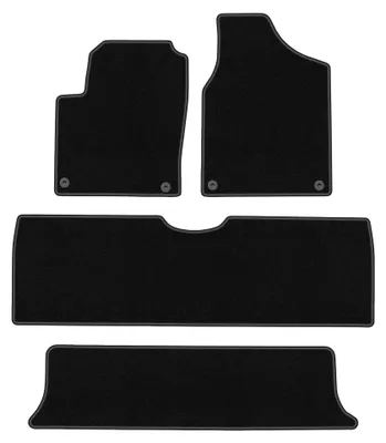 Produktbild von Velours-Fußmatten für Volkswagen Sharan I 1995-2010 (Minivan) – 4-tlg, Schwarz, passgenau – Wielganizator BASIC – Ausführung W0026