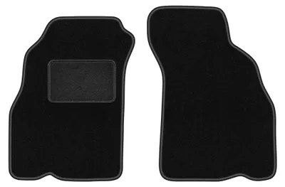 Productafbeelding van Velours voormatten voor Hyundai Accent I (X-3) 1994-2000 (sedan) – 2-delig, zwart, op maat – Wielganizator LUX