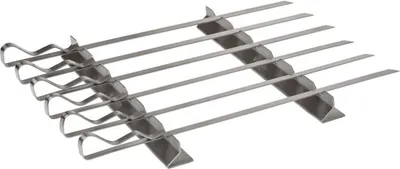 Produktbild von MONOLITH 6 breite Grillspieße & Halterung aus Edelstahl