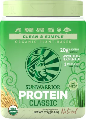 Produktbild von Sunwarrior Protein Classic Organic (375g) Natural - Eiweiße - Veganes Eiweiß