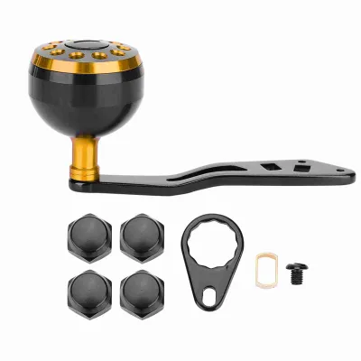 Obrázek produktu pro Angelrollenknopf, CNC Griff, Ersatzteile Zubehör (Schwarz+Gold)