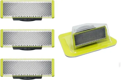 Produktbild von Packung mit 3 Ersatzklingen fš¹r One Blade Hybrid-Elektrorasierer QP210, QP220, QP230, QP2520, QP2530, QP2527, QP2533, QP2630 und QP6520.