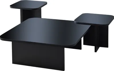 Image de Skye Decor, Jazz - Noir, Fume, Tables basses, Noir, 80 x 30 x 80 cm