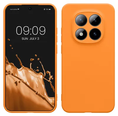 Produktbild von kwmobile Handyhülle für Xiaomi Redmi Note 15 Pro 5G Hülle - weiches Handy Silikon Case - Schutzhülle Cover - Fruity Orange