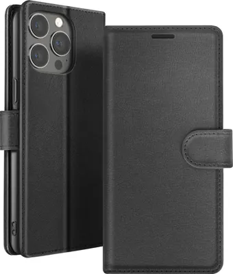 Zdjęcie produktu dla Zanaé, etui z klapką na iPhone'a 13 Pro z magnetyczną klapką i kieszeniami na karty, czarne