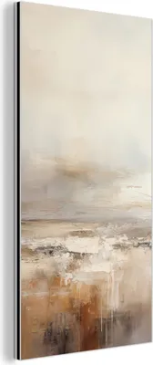 Produktbild von MuchoWow Wanddekoration Metall Metallbild Wandkunst 40x80 cm Kunst - Industriell - Grau - Braun - Abstrakt MuchoWow Aluminium Gemälde - Wanddekoration - Industrial