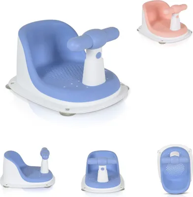 Produktbild von Moni Baby-Badesitz Bernie HA-B39 Badering, rutschfeste Basis, Rückenlehne, Griff blau