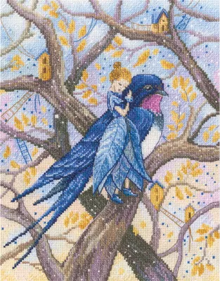 Produktbild von RTO Kreuzstich Stickpackung "Däumelinchen", Zählmuster, 21,5x27,5cm