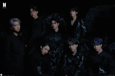 Produktbild von BTS - Bangtan Boys - Black Wings - Poster Druck - Größe 91,5x61 cm
