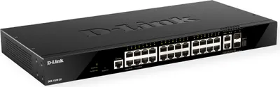 Zdjęcie produktu dla D-Link DGS-1520-28, Zarządzany, L3, 10G Ethernet (100/1000/10000), Możliwości montowania w stelażu, 1U