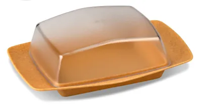 Image de Koziol Beurrier Rio, beurrier, mélange de plastique et de bois, Nature Wood, pour 250 g de beurre, 7619702