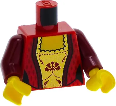 Produktbild von 1x Lego Torso Minifigur Frau Kingdoms Königin rot Korsett cas469 973pb0732c01