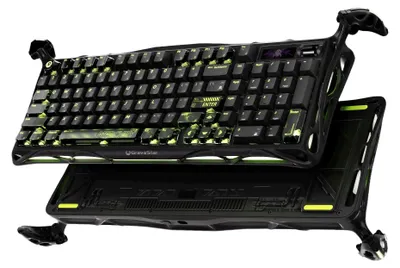 Obrázok produktu pre GravaStar Mercury K98 Pro, bezdrôtová herná klávesnica, farba: Phantom Black - 2,4 GHz, Bluetooth, USB-C, mechanické lineárne spínače, rozlíšenie 8K