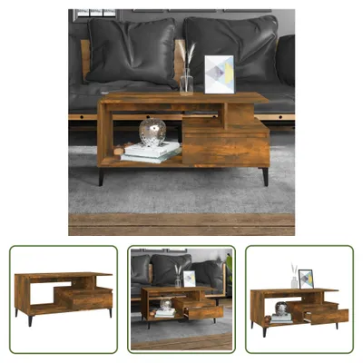 Produktbild von The Living Store Couchtisch Räuchereiche 90x49x45 cm Holzwerkstoff