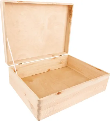 Image de Creative Deco Boite de Rangement en Bois 40 x 30 x 14 cm (+/- 1 cm) - Non Peint