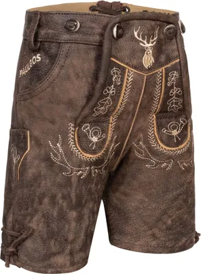 Produktbild von PAULGOS Kinder Trachten Lederhose Kurz - KK2 - Echtes Leder - in 2 Farben erhältlich -Größe 86 - 164