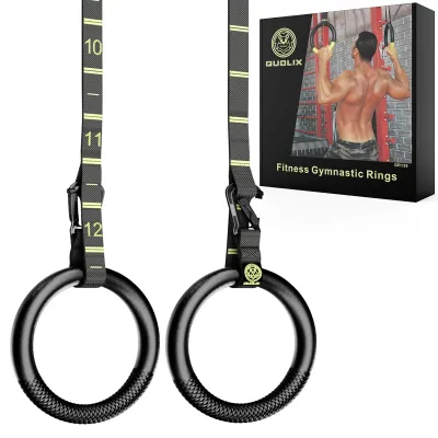 Productafbeelding van Gymnastiekringen met verstelbare riempjes, antislip siliconen, voor calisthenics en crossfit