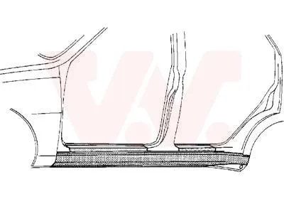 Produktbild von VAN WEZEL 4345103 Schweller Reparaturblech Einstiegblech Links für RENAULT LAGUNA I (B56, 556) LAGUNA I Grandtour (K56)