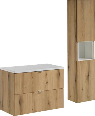 Produktbild von Badmöbelset 80 cm mit Arbeitsplatte und Hochschrank