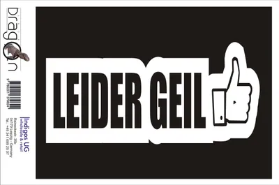 Produktbild von Aufkleber / Autoaufkleber - JDM / Die cut / Auto / OEM - leider geil 210x100mm weiß - Heckscheibe / Heckscheibenaufkleber