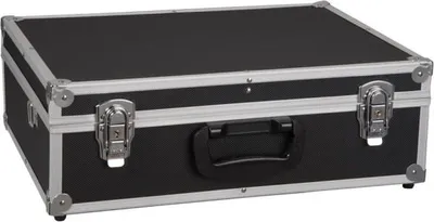 Zdjęcie produktu dla Walizka narzędziowa ALUTEC czarna Aluminiowa walizka szkieletowa, wymiary wewnętrzne 440x320x140 mm