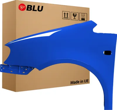 Zdjęcie produktu dla BLU Błotnik pasujący do VW Volkswagen Caddy III 3 2K LA5W Lewy Niebieski RavennaBlau | 2004-2010 | Przedni Przód | Lakierowany | Gotowy do montażu | Stal