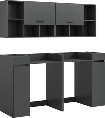 Produktbild von Waschmaschinenumbauschrank >Free< in Anthrazit - 190x195x60cm (BxHxT)