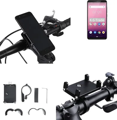 Produktbild von K-S-Trade Handyhalterung für das Fahrrad kompatibel mit Cubot J7 Halter Lenkstange Fahrradhalterung Motorrad Bike Mount Befestigung Smartphone Handy