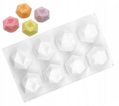 Produktbild von Gift Home Silikonform Diamantwürfel Kerzen & Seifen 6 Kavitäten